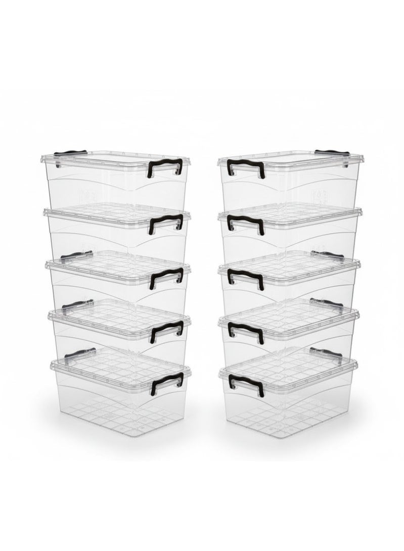 فافيلا طقم علب بلاستيك متعدد الاستخدامات-10 قطعة جودة عالية - سعة1.2 لتر - Image 2